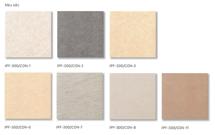 Bảng màu gạch sàn CONTE II