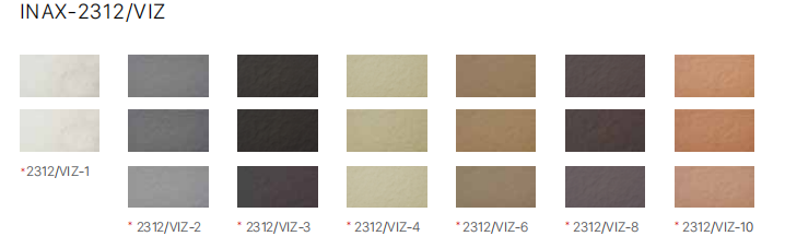 Bảng màu gạch INAX-2312/VIZ