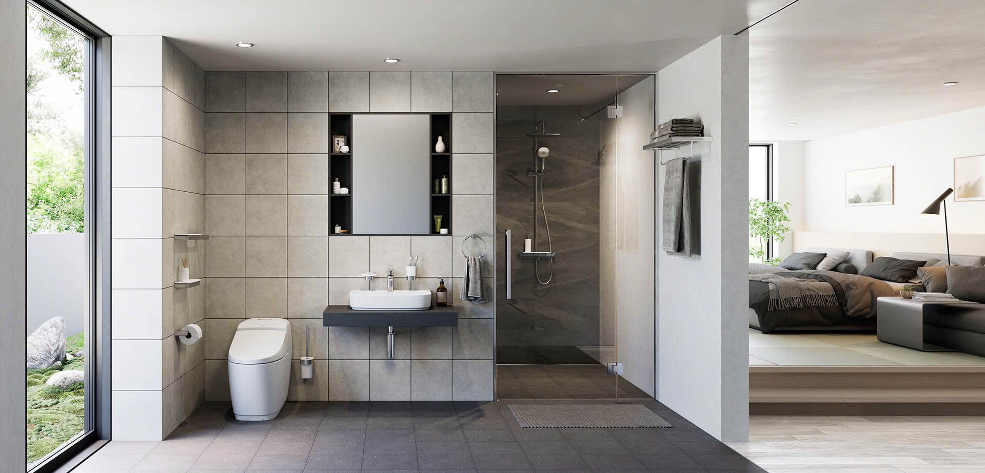 Nhà tắm hiện đại với sản phẩm của INAX